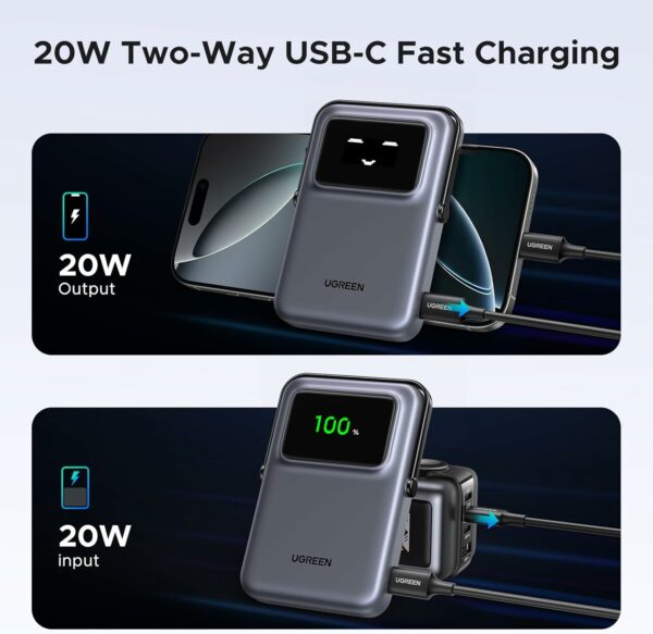 ugreen 45327 uno magnetic wireless power bank