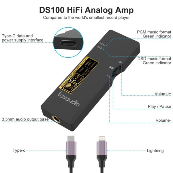 1mii ds100 hifi hd dac headphone amplifier