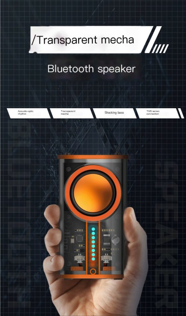 transparent mecha wireless bluetooth speaker