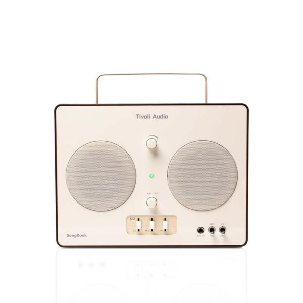 tivoli songbook portable speaker with built in preamp (cream/brown)