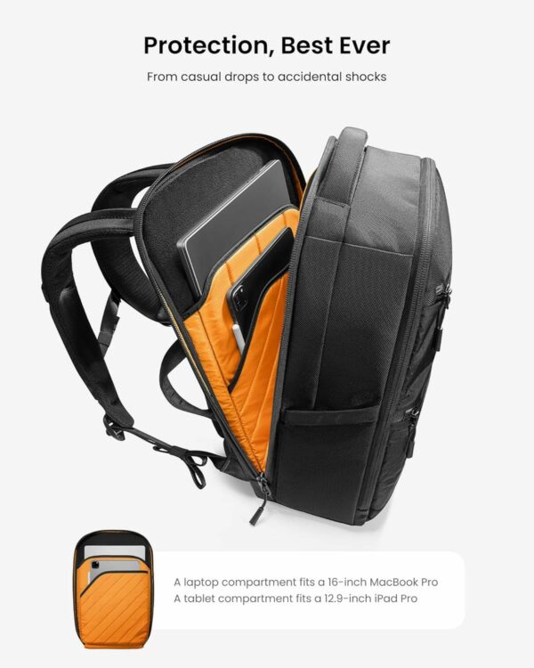 tomtoc techpack t73 x pac laptop backpack 15.6" black