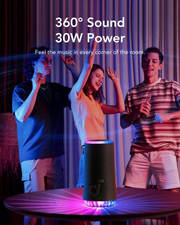 anker soundcore glow portable speaker black