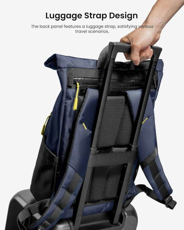 tomtoc navigator t61 rolltop backpack 15.6" dark blue (t61m1b1)