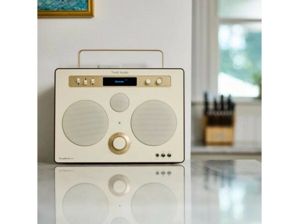 tivoli songbook max portable bluetooth speaker (cream/brown)