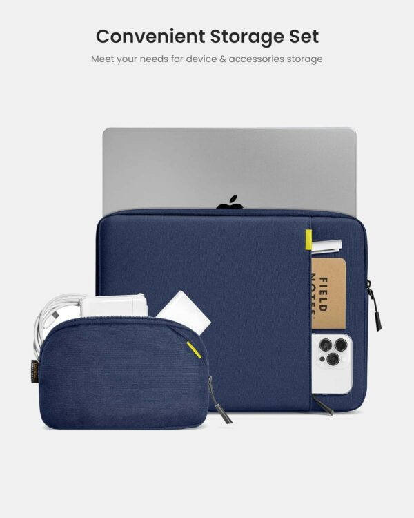 tomtoc defender a13 laptop sleeve kit 16" navy blue