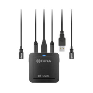 boya by dm20 recording kit with two lavalier microphone
