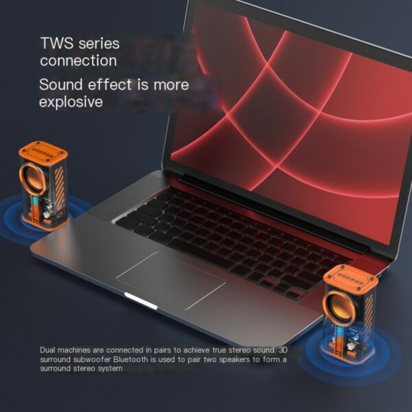 transparent mecha wireless bluetooth speaker