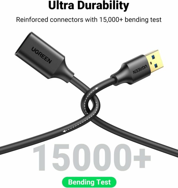 ugreen 10368 usb a male to usb a female extension cable black 1m (copy)
