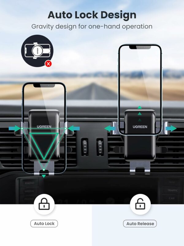ugreen 30401 gravity phone holder for round air vent