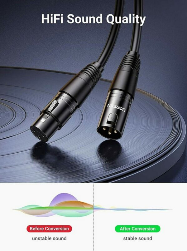 ugreen 20713 cannon male to female audio cable (8m)