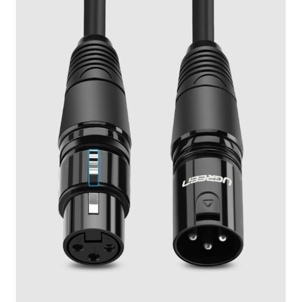 ugreen 20716 xlr 3 pin cannon male to female microphone extension audio cable 15m black