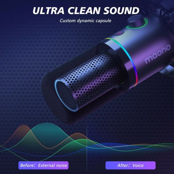 maono pd200x usb/xlr dynamic microphone (boom arm bundle)