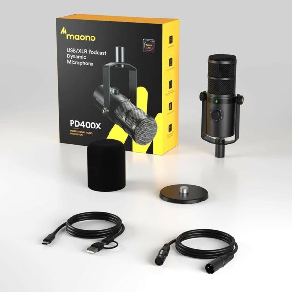 maono pd400x usb/xlr dynamic microphone