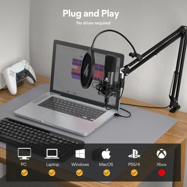Maono AU-A04 USB Condenser Microphone - Image 5