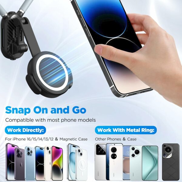 yaskyly magnetic neck phone mount