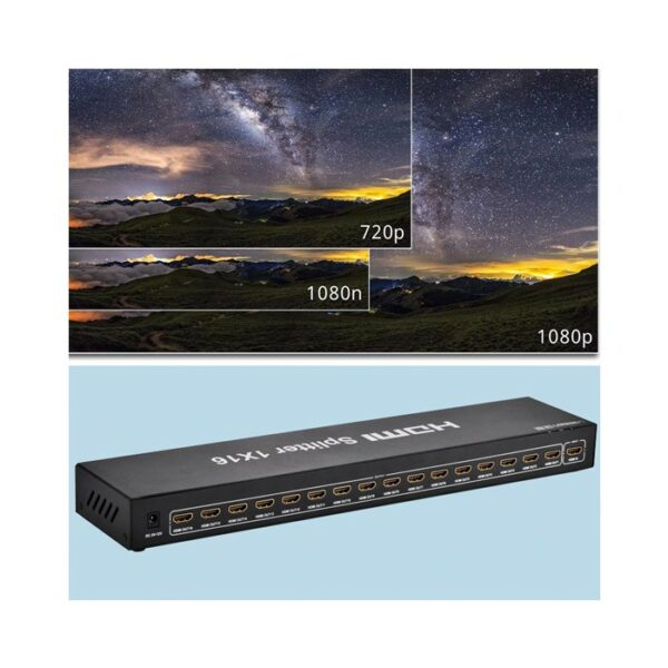 ugreen 40218 1x16 hdmi amplifier splitter (black)