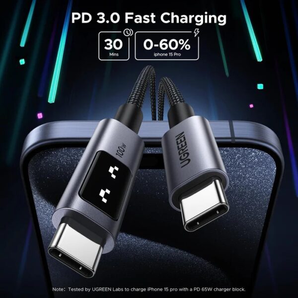 ugreen 35513 uno usb c to usb c pd fast charging cable 3m