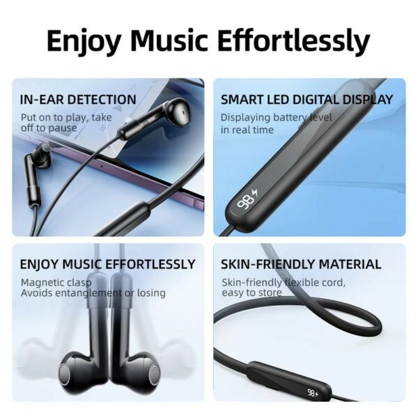 joyroom magnetic true wireless neckband headphones