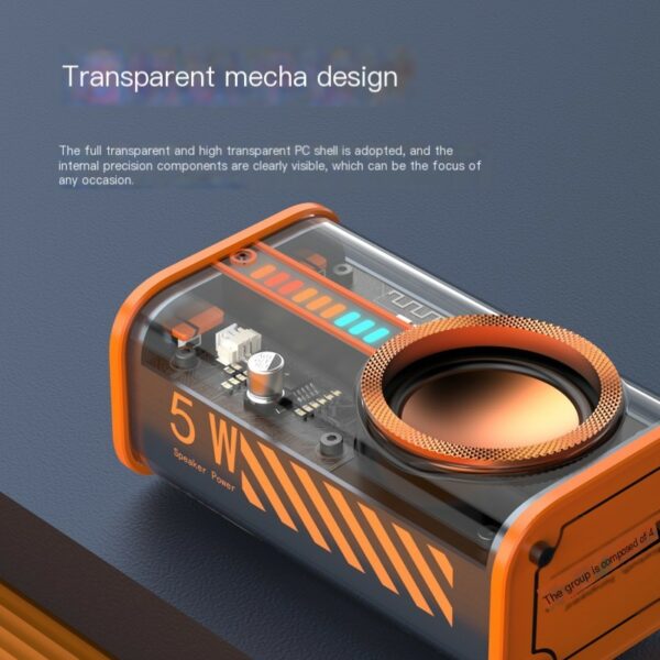 transparent mecha wireless bluetooth speaker