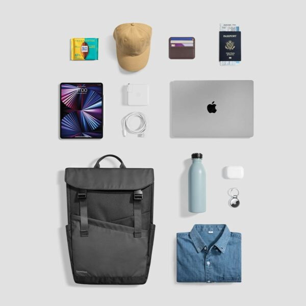 tomtoc slash t64 flip laptop backpack 15.6" meteorite (t64m1d1)