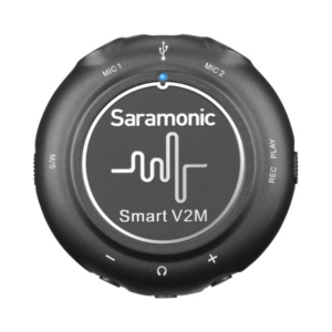 saramonic smart v2m portable audio interface with two lavalier microphones