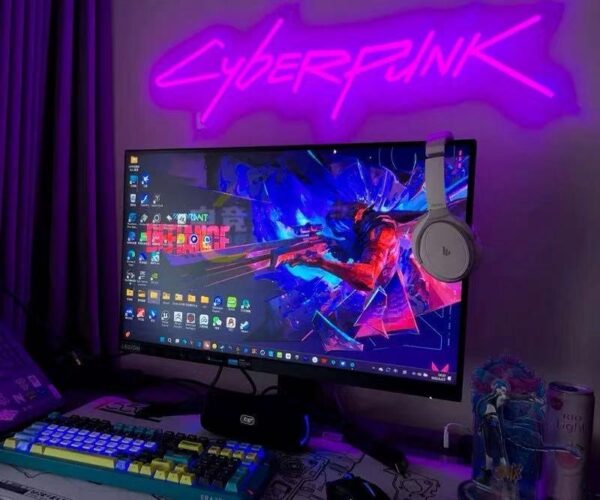 cyperpunk neon sign