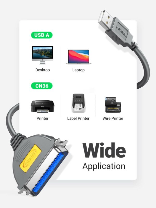 ugreen 20225 usb to ieee1284 parallel printer cable 2m