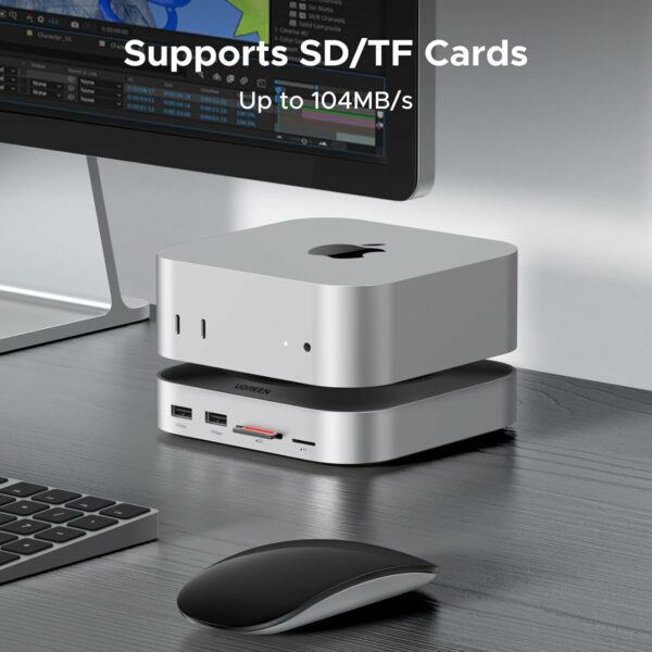 ugreen 65487 mac mini m4 dock & stand with nvme ssd enclosure