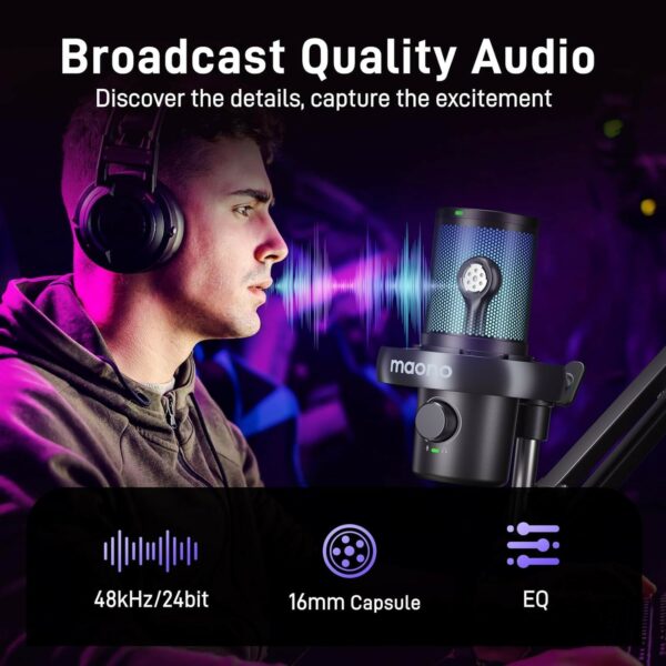 maono dm40 usb / wireless gaming desktop microphone