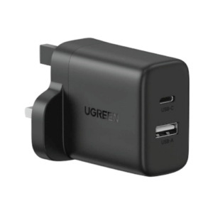 ugreen 45304 20w 2 port fast charger uk black