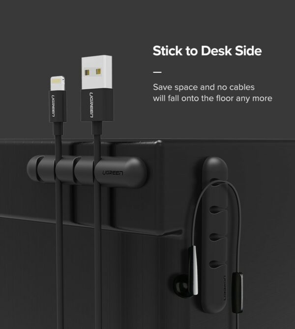 ugreen 30762 cable organizer 2 pack (black)