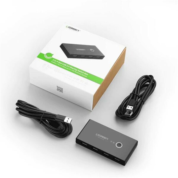 ugreen 30767 2 in 4 out usb 2.0 sharing switch box