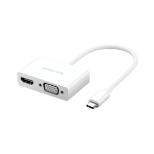 ugreen 30843 usb type c to hdmi + vga converter (white)