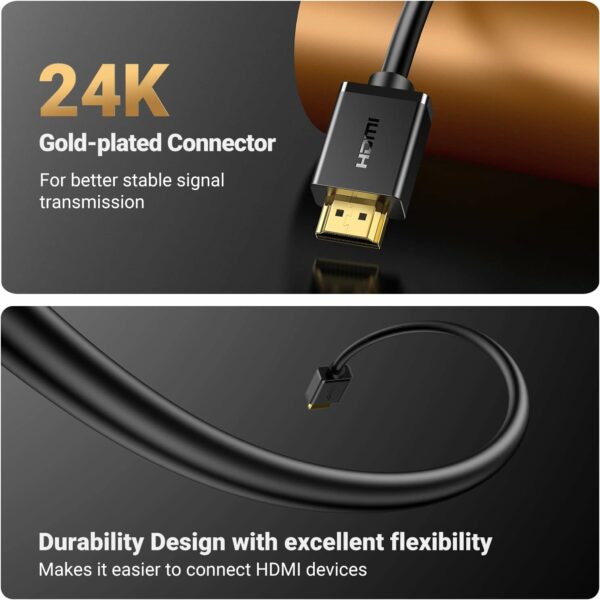 Ugreen - 10141 HDMI 4K Cable Male to Female Black 1m