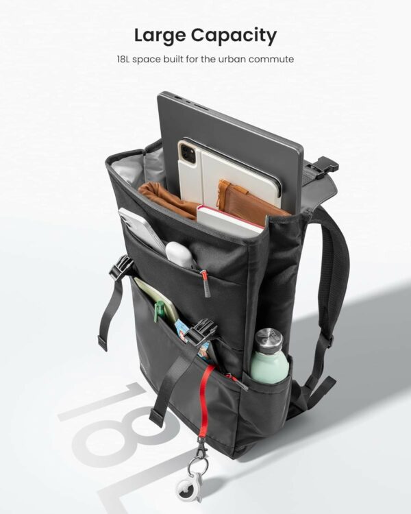 tomtoc slash t64 flip laptop backpack 15.6" meteorite (t64m1d1)