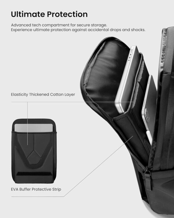 tomtoc voyage t50 laptop backpack 15.6" black
