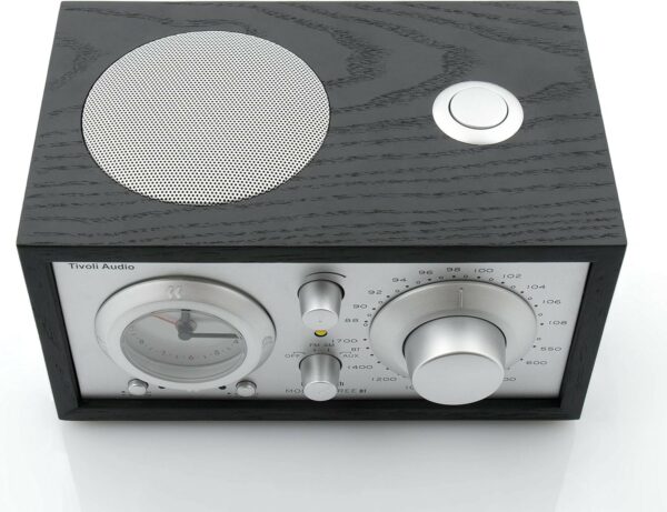 tivoli audio model three bt radio and clock black/silver