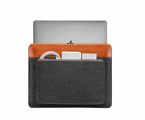 tomtoc vintage h16 laptop sleeve14" gray