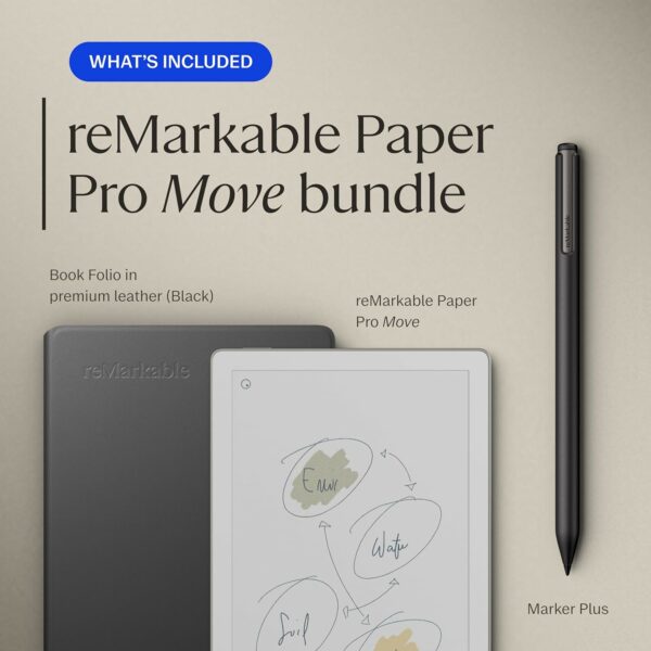 remarkable paper pro move 7.3" paper tablet with marker plus pen