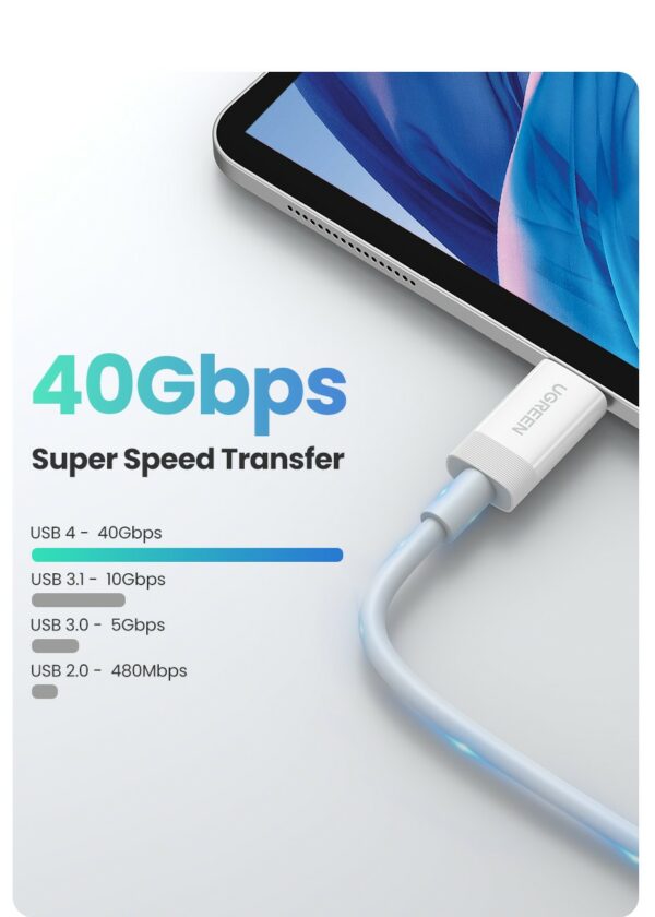 ugreen 40113 usb4 charging cable 0.8m 40gbps