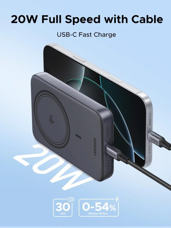 ugreen 55135b magnetic wireless power bank