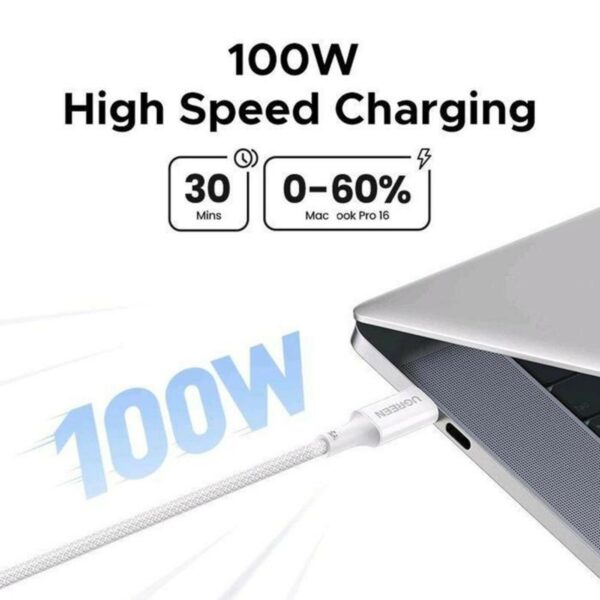 ugreen 65256 usb c to usb c pd fast charging braided cable 5a max 2m