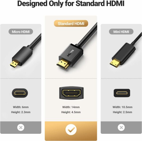 Ugreen - 10141 HDMI 4K Cable Male to Female Black 1m