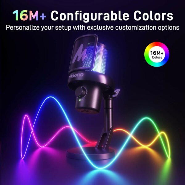 maono dm40 usb / wireless gaming desktop microphone