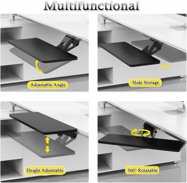 ergonomic underdesk keyboard mounted stand