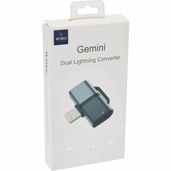 wiwu st02 pro gemini dual lightning converter