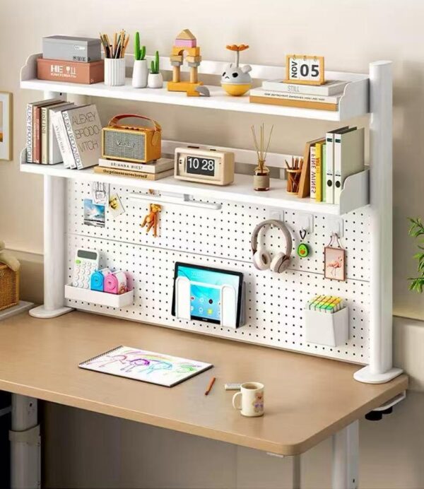 desktop pegboard storage rack