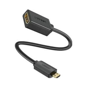 ugreen 20134 micro hdmi male to hdmi female adapter cable 22cm(black)