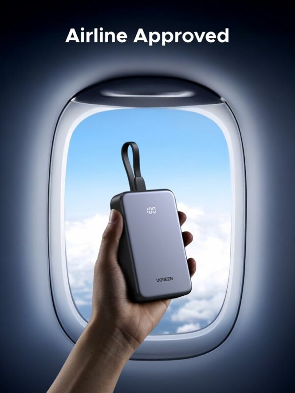 ugreen 45762 20000mah power bank with built in cable