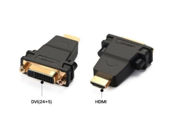 ugreen 20123 hdmi male to dvi (24+5) female adapter (black)